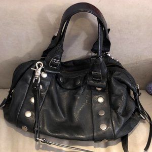 Botkier black leather studded satchel bag
